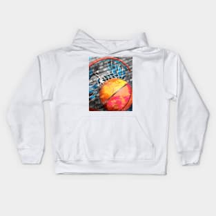 Basketball art print swoosh 20- Basketball artwork Kids Hoodie